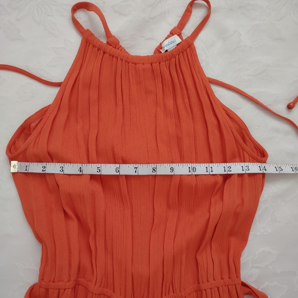 Sundance halter belted jumpsuit wide leg Pockets - Picture 9 of 13
